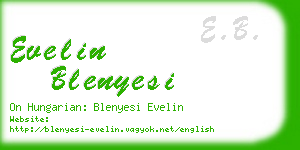 evelin blenyesi business card